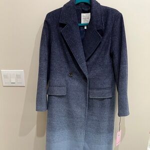 NWT - Avec Les Filles Ombre Wool Blend Coat - XS